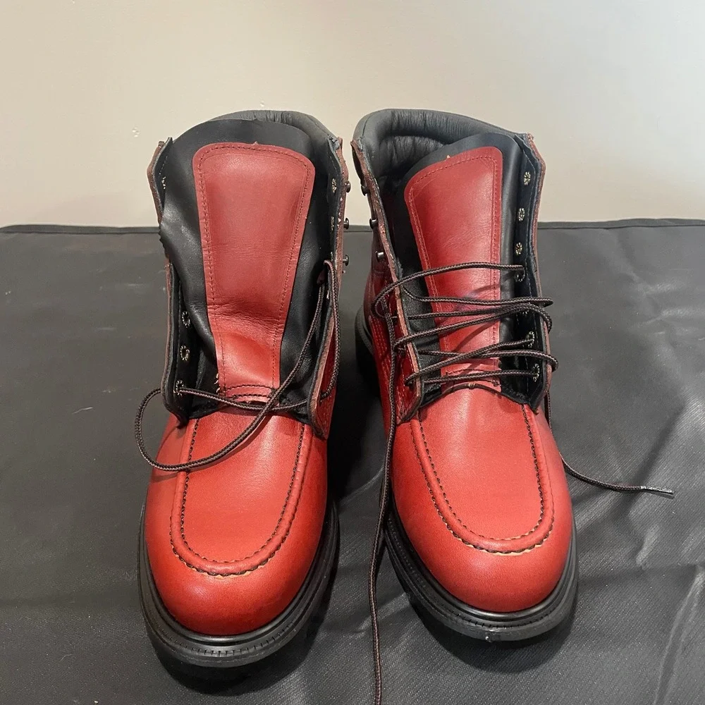 Red Wing Mens 6 Inch SuperSole Soft Toe Work Boots EH USA Made Red Brown 10 D